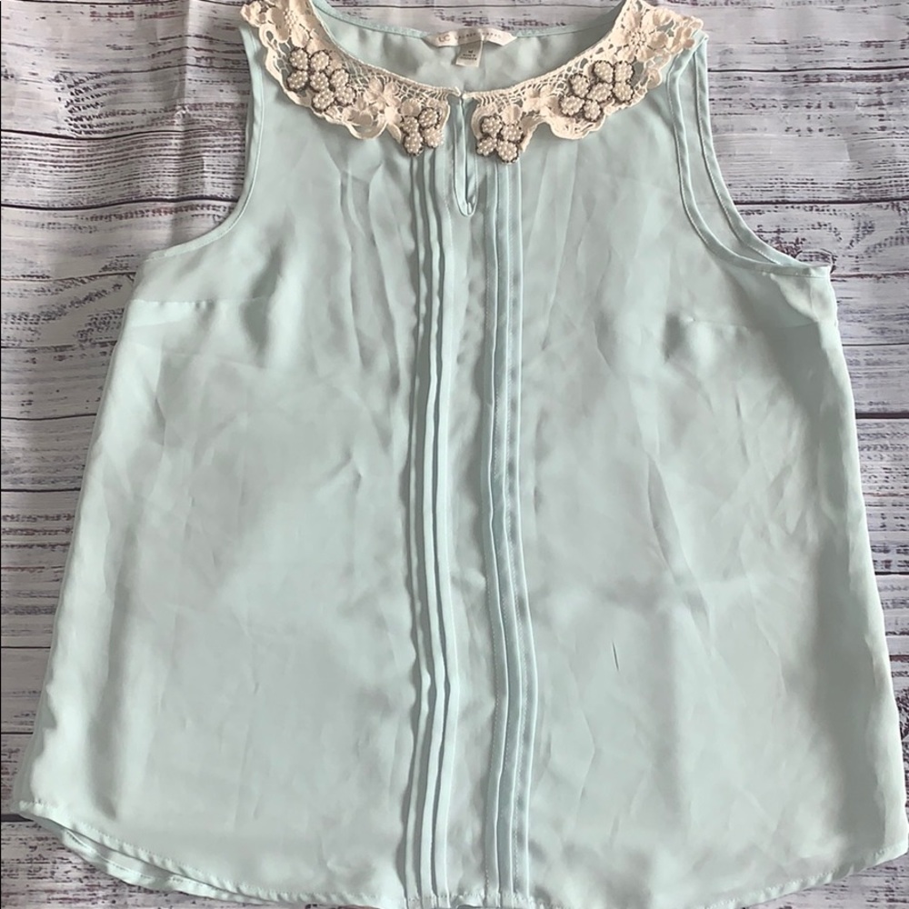Lauren Conrad Beaded Sleeveless Blouse
